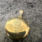 14k gouden medallion roos hanger, Ophalen of Verzenden, Goud