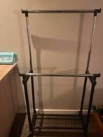 2x Dubbel kledingrek verrijdbaar met schoenenplank, Ophalen, Zo goed als nieuw