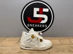 Jordan 4 Retro Metallic Gold, Kleding | Heren, Schoenen, Wit, Air Jordan, Nieuw, Ophalen of Verzenden