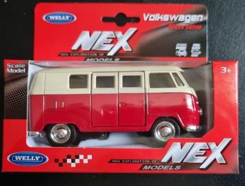 Welly VW volkswagen T1 bus klapdeuren roodwit beschikbaar voor biedingen