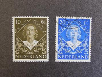 1948: NVPH 506 / 507 Inhuldiging Kon. Juliana; gestempeld beschikbaar voor biedingen