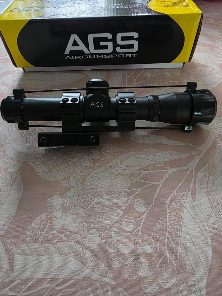 pistoolrichtkijker AGS 2×20 met mount 9-11 mm, Sport en Fitness, Schietsport-accessoires, Zo goed als nieuw, Ophalen of Verzenden