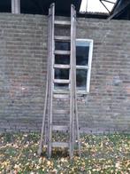 Oude 3 delige houten ladder van Wienese Ladders, Doe-het-zelf en Verbouw, Ladders en Trappen, 2 tot 4 meter, Ladder, Opvouwbaar of Inschuifbaar