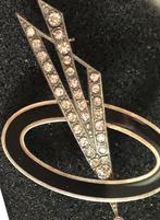 Broche, Sieraden, Tassen en Uiterlijk, Broches, 4 tot 7 cm, Zwart, Ophalen of Verzenden, Zo goed als nieuw