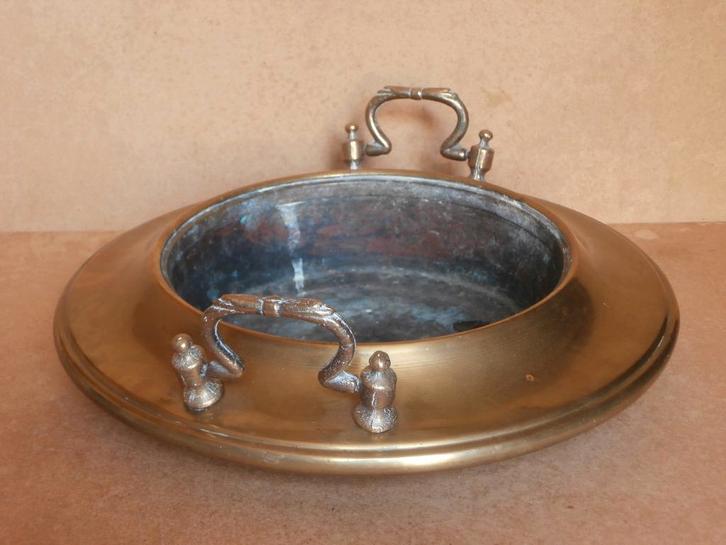 Brasero kooltjespan kastanje pof schaal vuurpot vuurschaal, Antiek en Kunst, Antiek | Koper en Brons, Koper, Ophalen of Verzenden