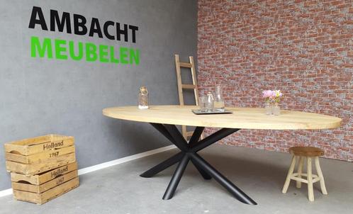 Eiken tafels ovale eiken eettafels IN DIVERSE AFMETINGEN, Huis en Inrichting, Tafels | Eettafels, Nieuw, Ovaal, Eikenhout, Ophalen of Verzenden