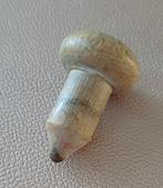 2x Zweep- pin-paddenstoel tol, vintage speelgoed. 7 en 5 cm, Ophalen of Verzenden