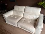 Leren bank wit (electrisch) 100 euro wegens verhuizing, Ophalen of Verzenden, Gebruikt