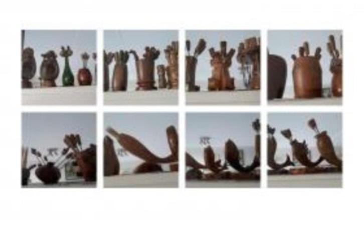 Verzameling houtsnijwerken + prikkers/vorkjes - 11 stuks, Antiek en Kunst, Antiek | Overige Antiek, Ophalen of Verzenden