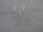 Retro glazen 5 stuks hoogte 10-8,5-6,5 cm, Ophalen of Verzenden