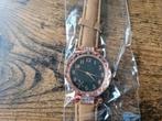 Bruin dames quartz horloge Met sier diamantjes h, Onbekend, Nieuw, Ophalen of Verzenden, Onbekend