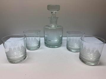 Whisky karaf set met nautisch decor beschikbaar voor biedingen