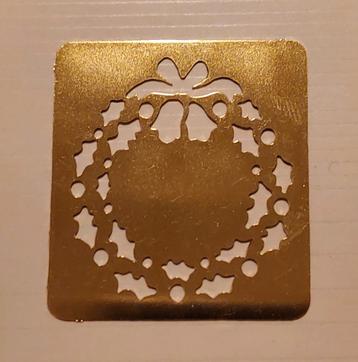 Embossing mal (messing) - Kerstkrans Hulst beschikbaar voor biedingen