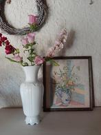 Vintage retro witte vaas, Antiek en Kunst, Ophalen
