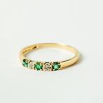 VNTG atelier - Vintage goud 14 karaat gouden ring smaragd, Ophalen of Verzenden, 17 tot 18, Dame, Goud