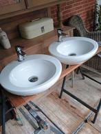 Keramische waskommen met kraan. Diameter 46 cm, Doe-het-zelf en Verbouw, Sanitair, Ophalen, Gebruikt