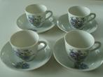 4 kleine kop en schoteltjes ( soort espresso kopjes ), Ophalen of Verzenden, Zo goed als nieuw, Overige stijlen, Kop(pen) en/of Schotel(s)