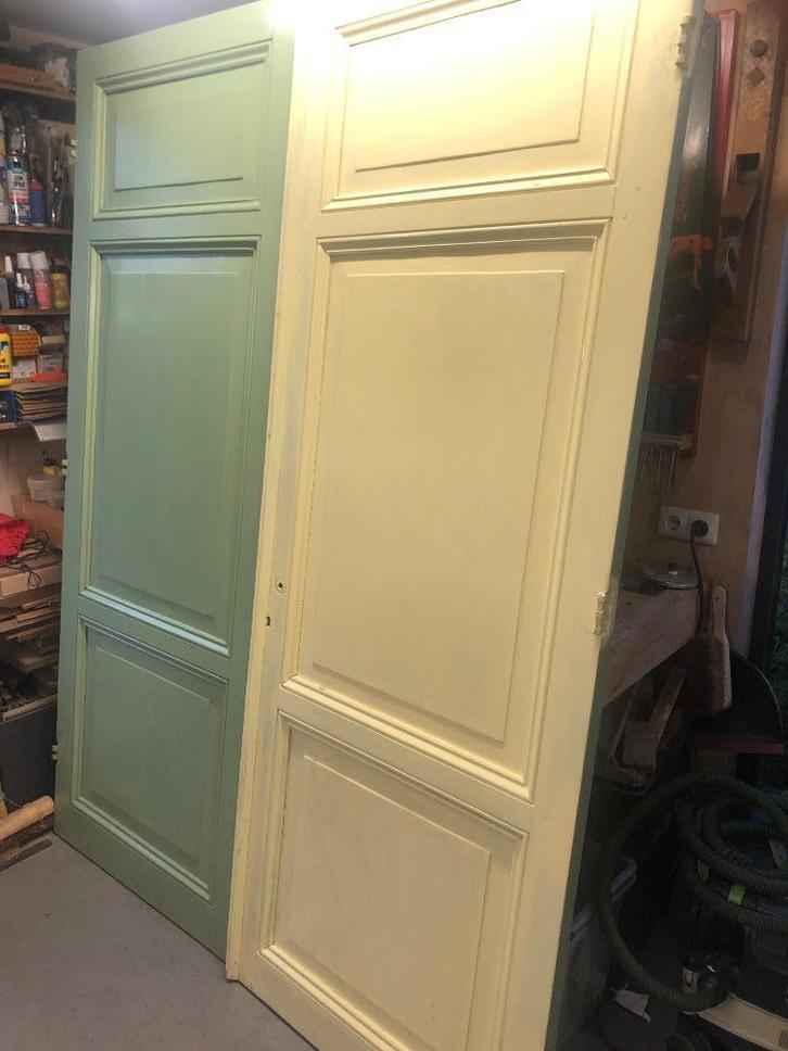 Dubbele Paneeldeuren, 224 x 170, Doe-het-zelf en Verbouw, Deuren en Horren, Gebruikt, Binnendeur, 215 cm of meer, 120 cm of meer