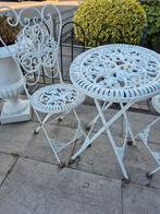 Zwaar gietijzeren bistro set, Ophalen, Gebruikt, Overige materialen, 2 zitplaatsen