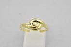 14 karaat gouden ring met Diamant 2098-G, 18 tot 19, Eu, Gebruikt, Eu