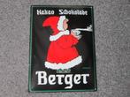 BERGER CHOCOLA EMAILLE RECLAMEBORD, Ophalen, Gebruikt, Reclamebord