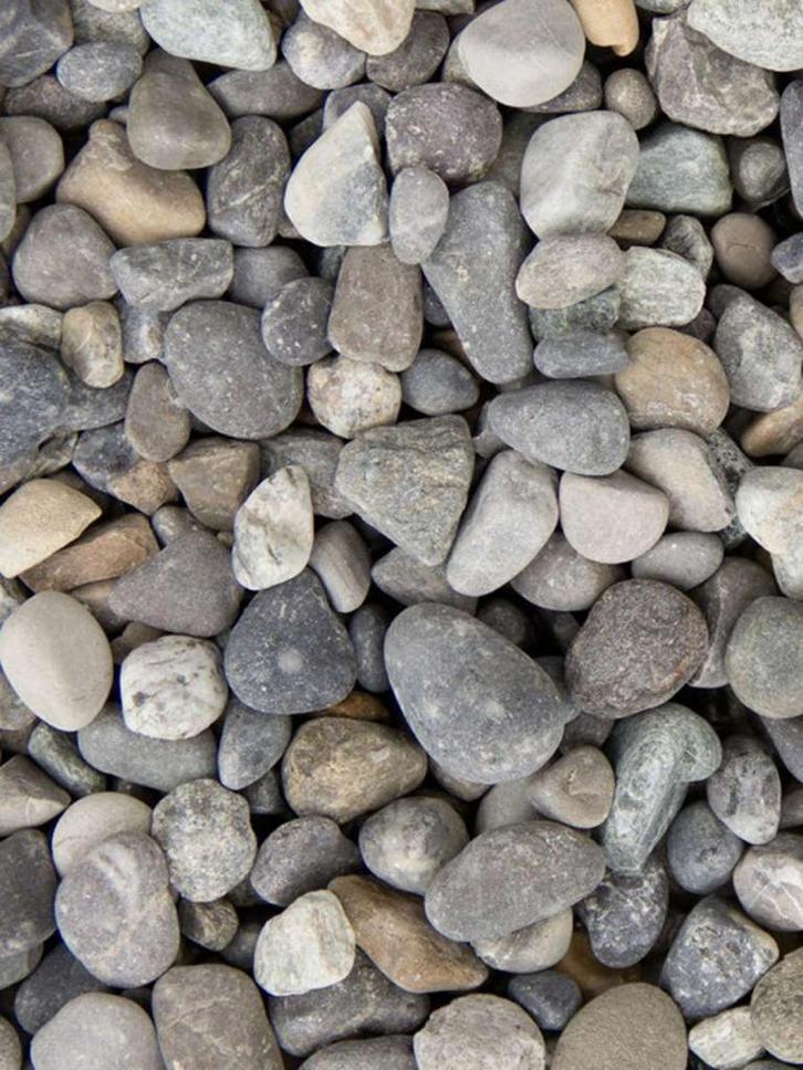 Alpengrind grijs creme beige zachte kleuren ronde grind tuin, Tuin en Terras, Grind, Keien en Split, Nieuw, Overige typen, Multi