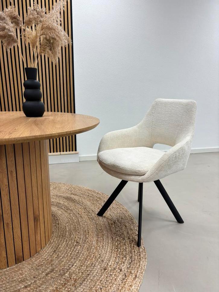 6x Kick eetkamerstoel Jorn creme, Huis en Inrichting, Stoelen, Nieuw, Vijf, Zes of meer stoelen, Stof, Overige kleuren, Ophalen of Verzenden