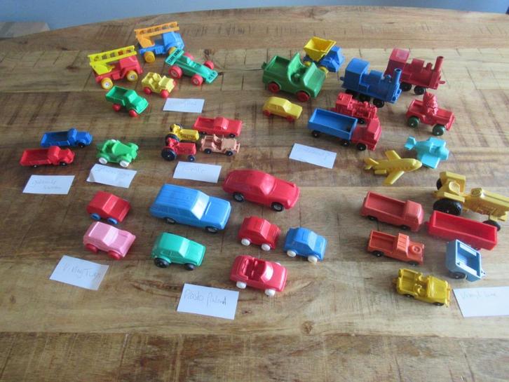 36 vinyl plastic auto's Tomte Galanite Vinyl line Viking Pla, Antiek en Kunst, Antiek | Speelgoed, Ophalen of Verzenden