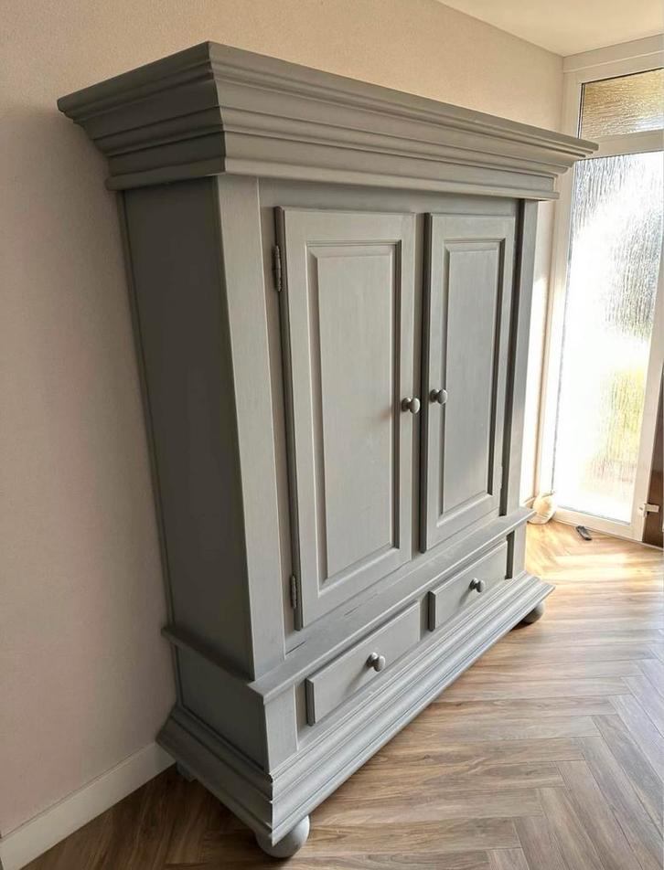 Brocante Eiken Broodkast / Toogkast - Opknapper, Huis en Inrichting, Kasten | Buffetkasten, Gebruikt, 150 tot 200 cm, 25 tot 50 cm