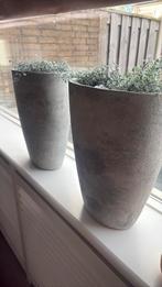 Vazen aardewerk vaas grijs beton landelijk brocant, Huis en Inrichting, Ophalen, Gebruikt, Overige kleuren, Aardewerk of Porselein