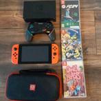 Nintendo switch met alle toebehoren, Ophalen of Verzenden, Zo goed als nieuw, Met 2 controllers, Switch Original