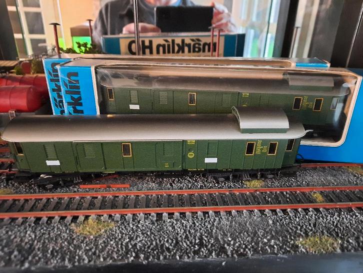 [ W1995-96 ] Marklin H0 - 2x 4137, Hobby en Vrije tijd, Modeltreinen | H0, Zo goed als nieuw, Wagon, Wisselstroom, Märklin, Ophalen of Verzenden