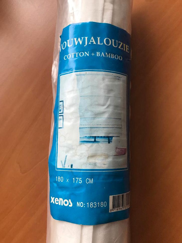 Vouwjalouzie Bamboe Katoenen Jaloezie Jalouzie Vouwjaloezie, Huis en Inrichting, Stoffering | Gordijnen en Lamellen, Nieuw, 150 tot 200 cm