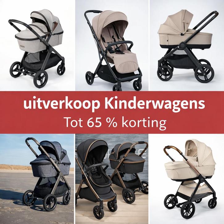 SPOEDUITVERKOOP tot 65 % korting op A merken kinderwagens!!, Kinderen en Baby's, Kinderwagens en Combinaties, Nieuw, Combiwagen