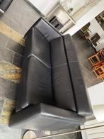 Zwart leren bankstel (Hennes en Hazel), Ophalen, Gebruikt, 150 tot 200 cm, Rechte bank