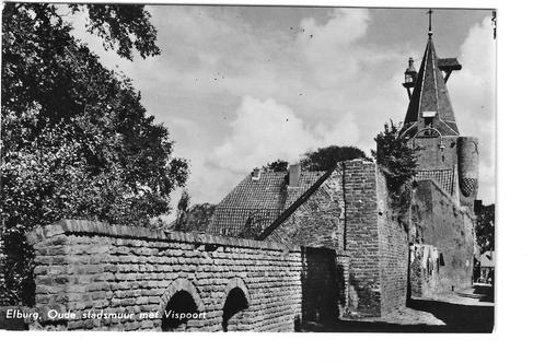 Elburg,  Stadsmuur met Vischpoort,  243, Verzamelen, Ansichtkaarten | Nederland, Ongelopen, Gelderland, 1960 tot 1980, Verzenden