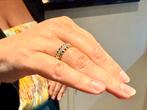 Rolex gouden schakel ring bicolor met 10 diamanten! 18.25mm, 18 tot 19, Ophalen of Verzenden, Dame of Heer, Met edelsteen