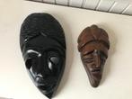 Houten maskers, Antiek en Kunst, Kunst | Beelden en Houtsnijwerken, Ophalen of Verzenden