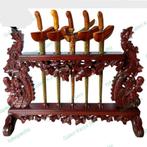 Ploncon Jagrak 5 Krissen Tombak Teak Hout Naga Raja PL052, Antiek en Kunst, Verzenden