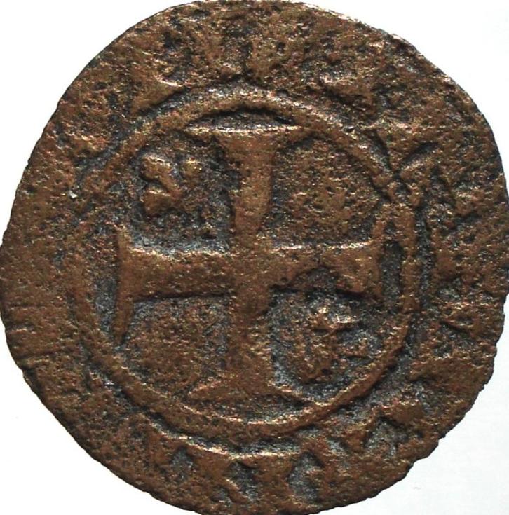 Graafschap Vlaanderen dubbele mijt z.j. (1419-1467), Postzegels en Munten, Munten | Nederland, Overige waardes, Vóór koninkrijk