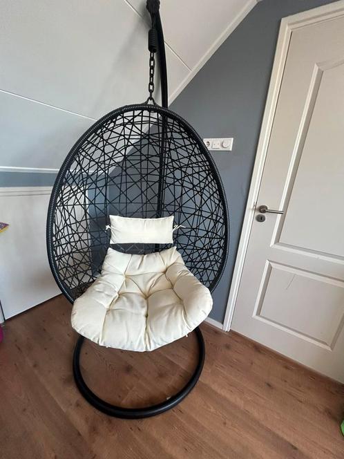 Hangstoel, Huis en Inrichting, Stoelen, Zo goed als nieuw, Eén, Kunststof, Metaal, Stof, Overige kleuren, Ophalen of Verzenden