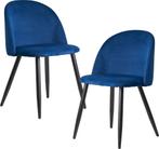 Eetkamerstoelen - Set Van 2 (nr.62), Twee, Nieuw, Verzenden, Blauw