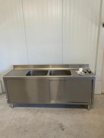 Horeca rvs spoeltafel wastafel aanrecht keukenblok spoelbak beschikbaar voor biedingen