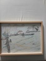 Schets tekening waar later een schilderij van is gemaakt., Ophalen of Verzenden