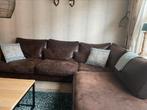 Leren Hoekbank bruin, Huis en Inrichting, Ophalen of Verzenden, Gebruikt