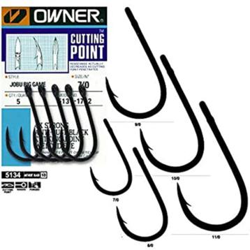 OWNER Big Game Hooks, JOBU 9/0 8/0 7/0 Made in Japan Nieuw. beschikbaar voor biedingen