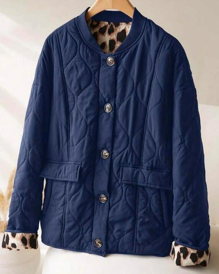 Jas Loren Blauw (44-52), Kleding | Dames, Grote Maten, Nieuw, Jas of Mantel, Blauw, Verzenden