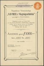 AANDEEL VLIEGTUIGFABRIEKEN VAN MEEL'S 1913, Ophalen of Verzenden, Voor 1920, Aandeel