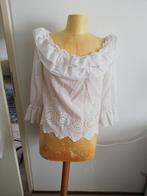 ZARA Schattige witte blouse mt 36 38, Verzenden, Wit, Nieuw, Lange mouw