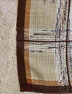 Vintage tafelkleed jaren 70 ruit geel bruin koper 155/125, Gebruikt, Etten-Leur, Djt@dejuistetoon.eu, Ophalen of Verzenden